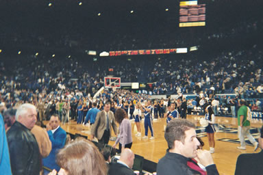 After the game - I tried to get the score.